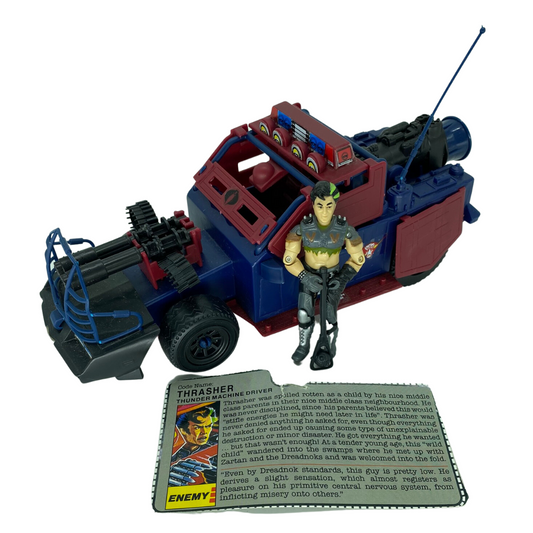 Action Force, GI Joe complete Thunder machine with Thrasher thundermachine