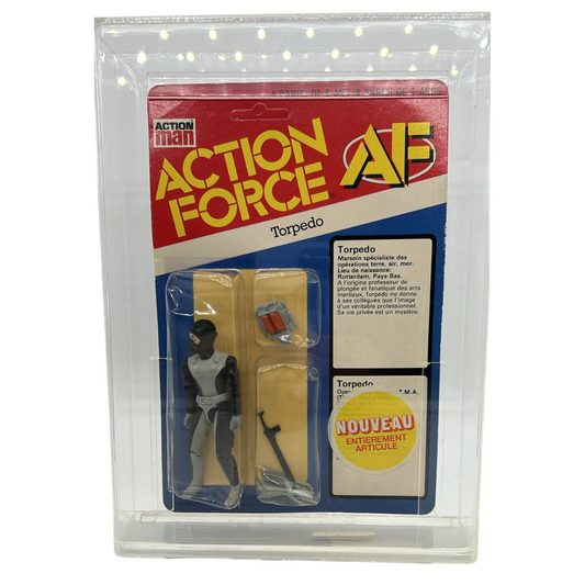 Vintage Palitoy Action Force / GI Joe Torpedo MOC with case unpunched