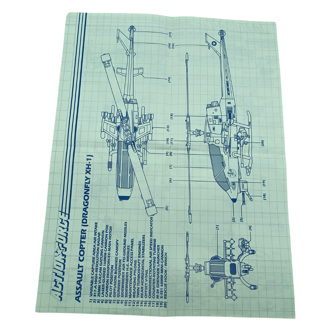 GI Joe, Action Force Dragonfly instuctions blueprints 129