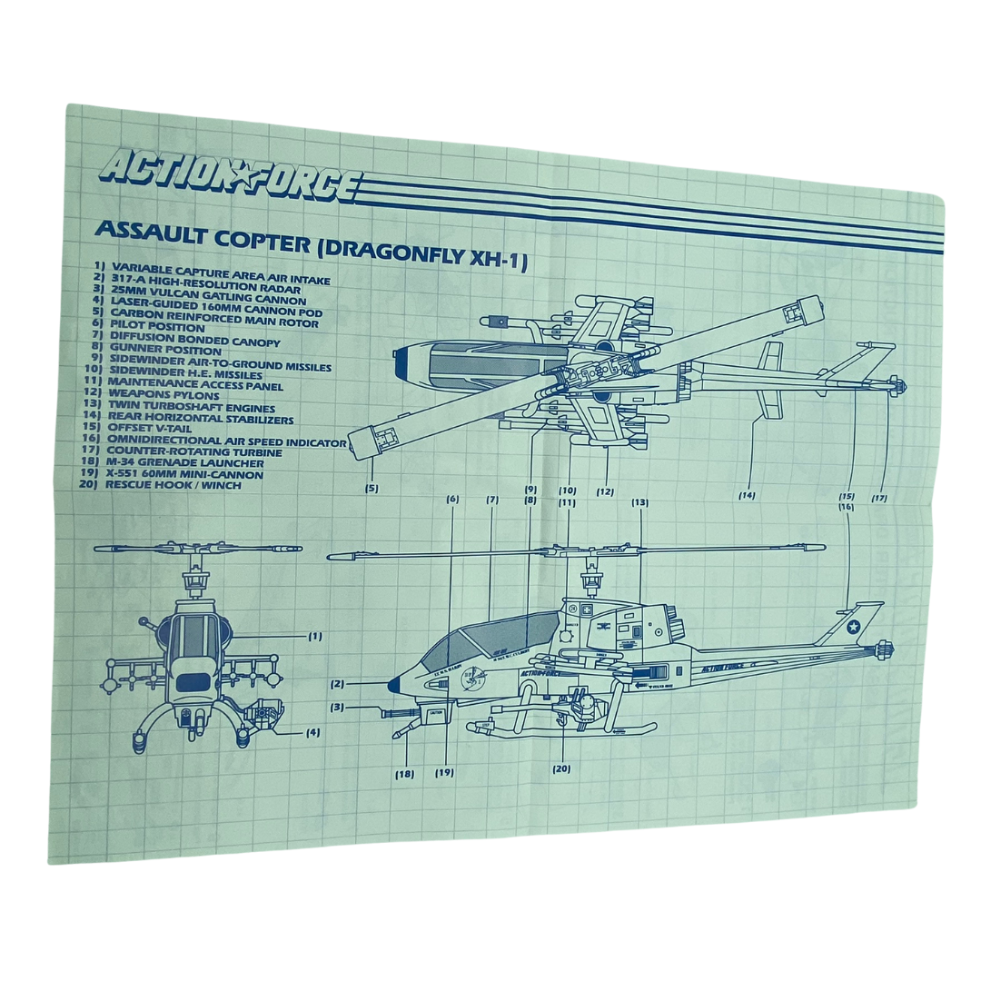 GI Joe, Action Force Dragonfly instuctions blueprints 129