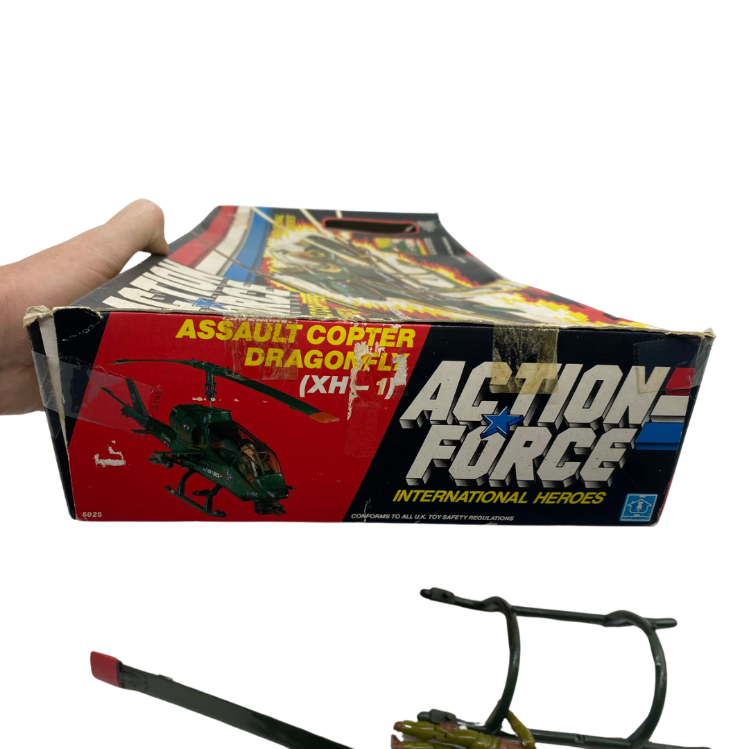 GI Joe, Action Force Dragonfly / Dragon Fly complete & box damaged rotor blades