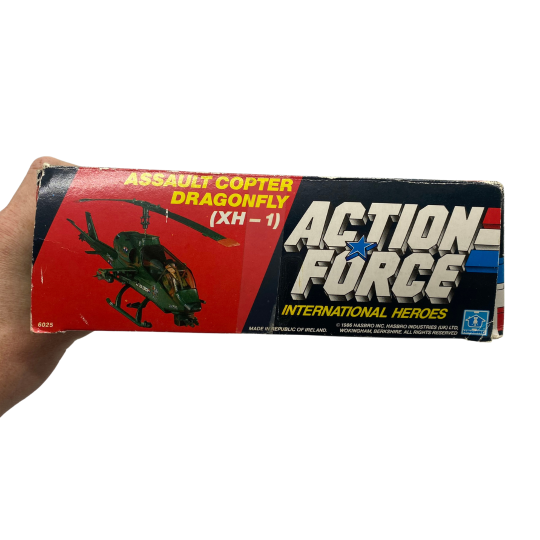 GI Joe, Action Force Dragonfly / Dragon Fly complete & box damaged rotor blades