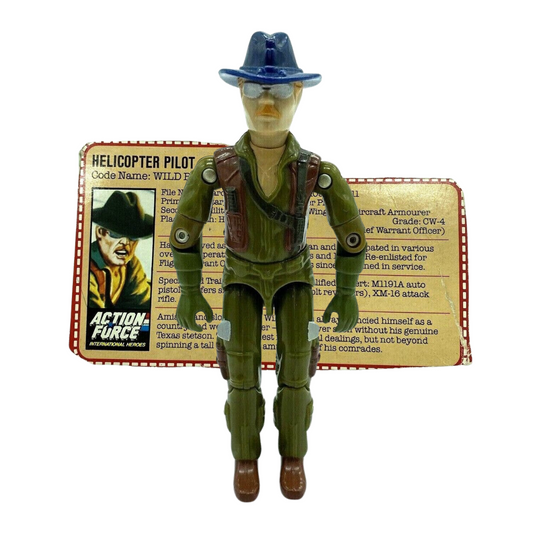 GI Joe, Action Force Wild Bill, Wildbill with Action Force filecard, vintage 1980s