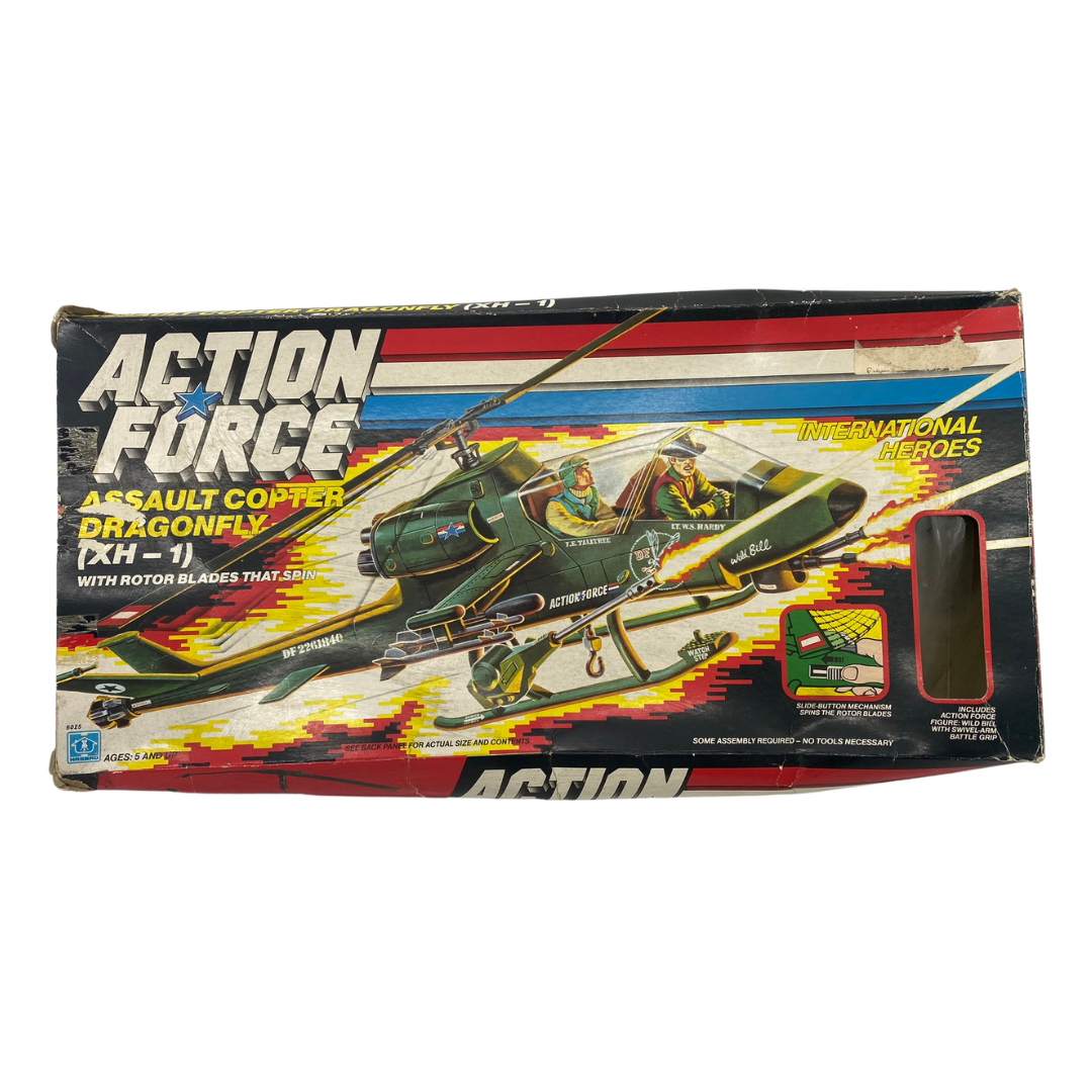 GI Joe, Action Force Dragonfly / Dragon Fly complete & box damaged rotor blades