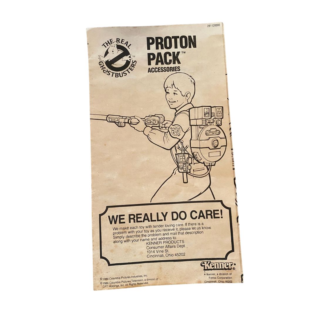 The Real Ghostbusters vintage Proton Pack back pack from 1984 with box