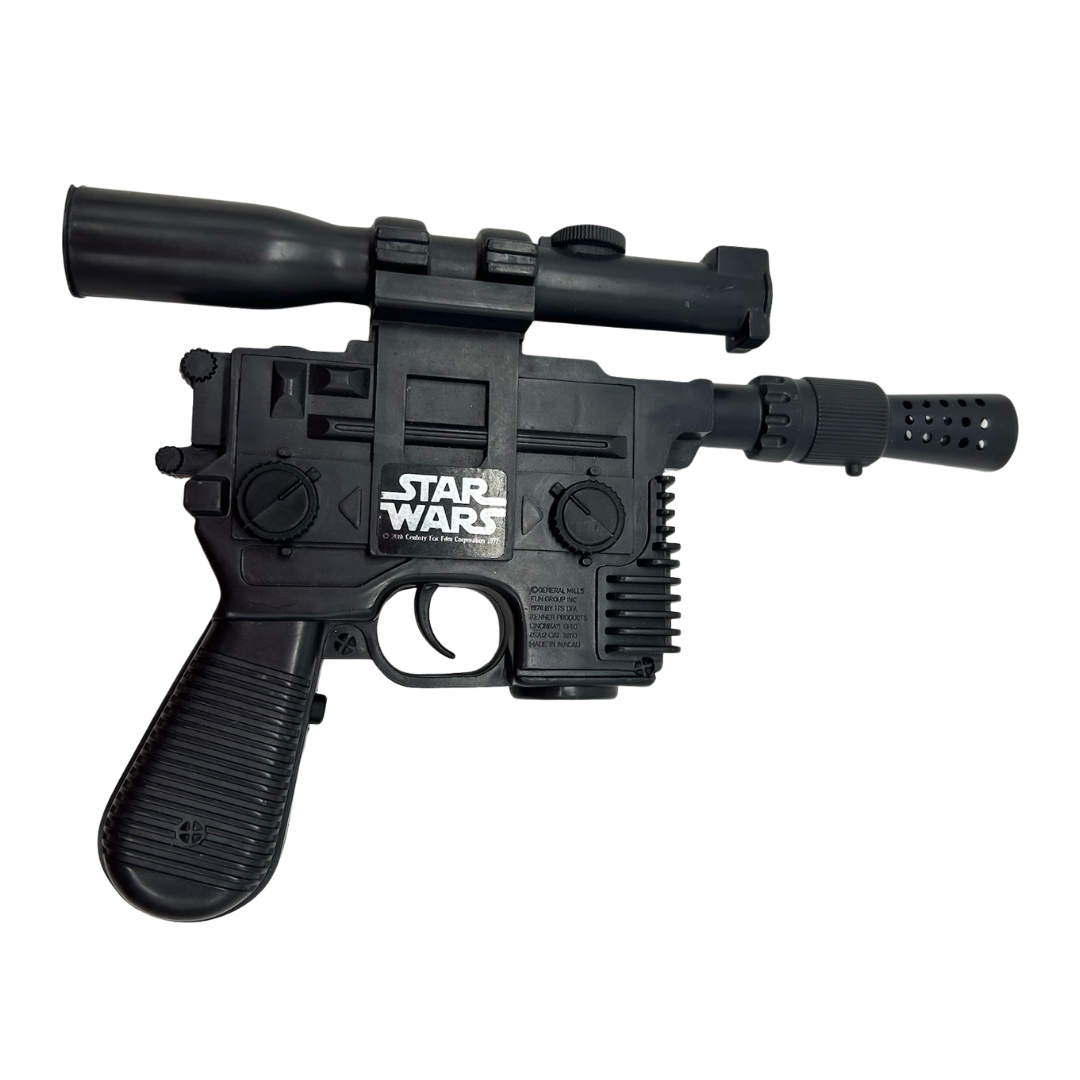 Vintage Star Wars 1978 Han Solo Smuggler blaster working & battery cover 679