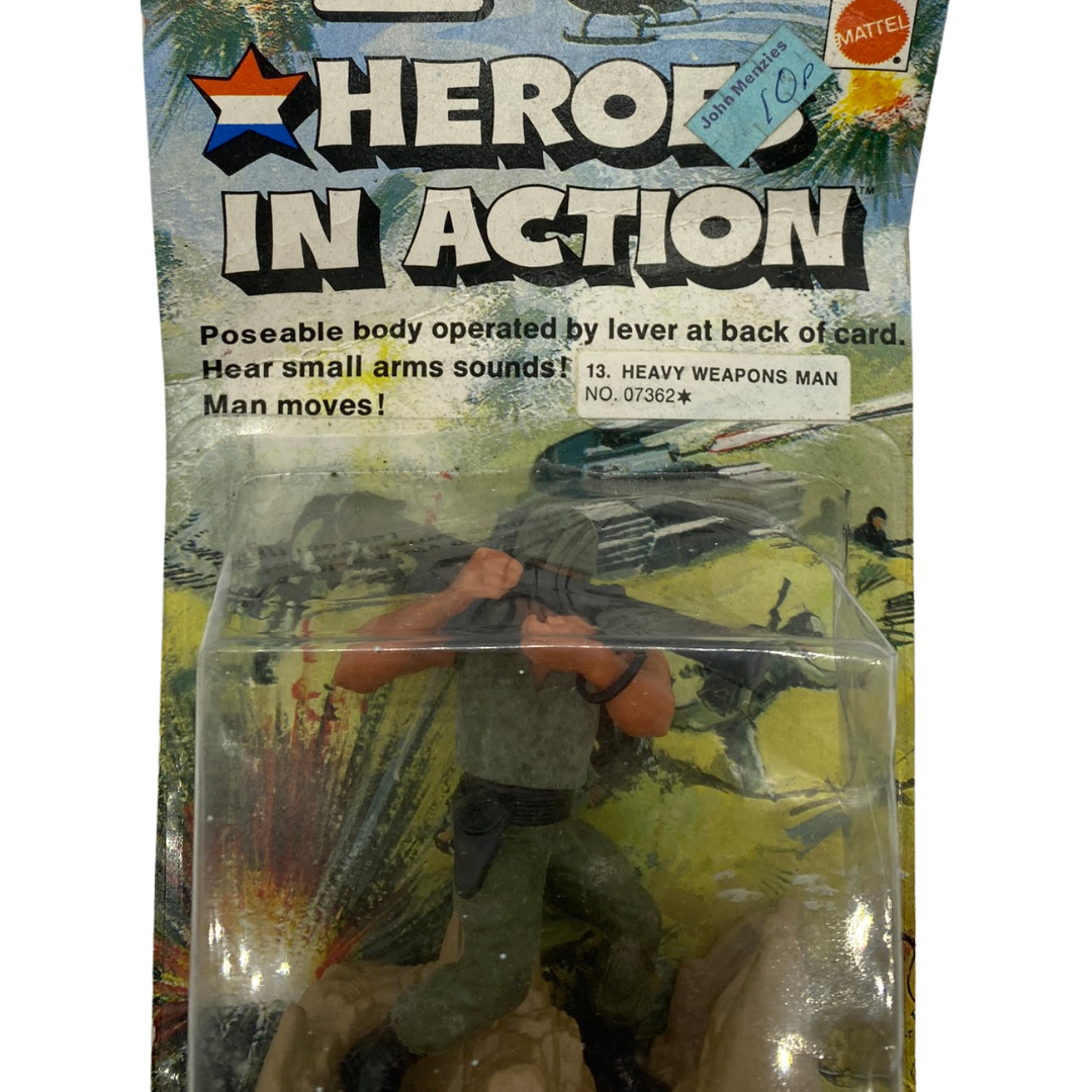 Heroes In Action Heavy Weapons Man MOC made in 1974 by Mattel 794