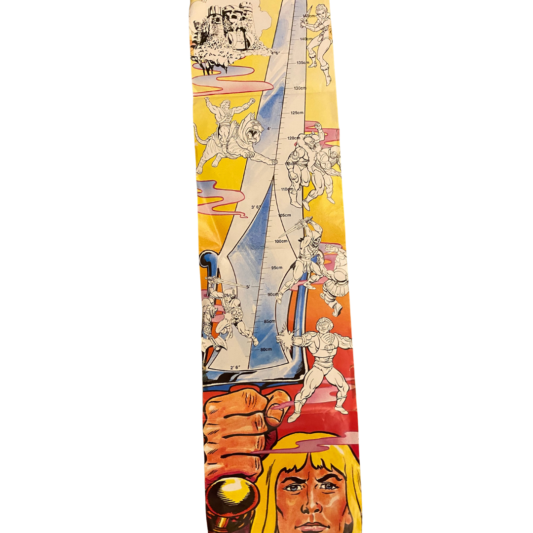 He-Man Masters Of The Universe height chart poster original