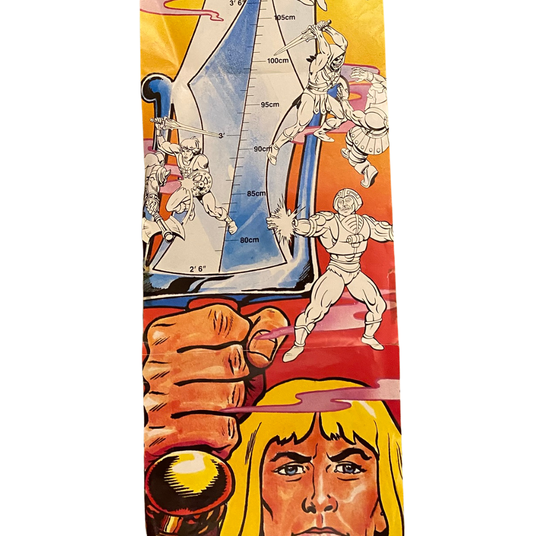 He-Man Masters Of The Universe height chart poster original
