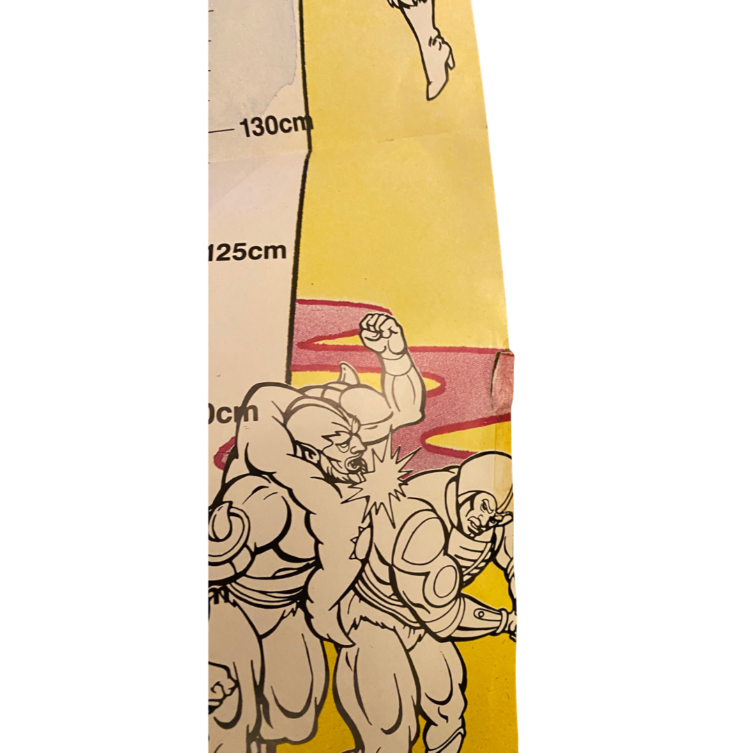 He-Man Masters Of The Universe height chart poster original