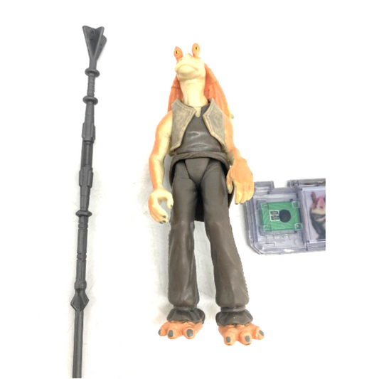 Star Wars Jar Jar Binks with Gungan staff Episode One 255