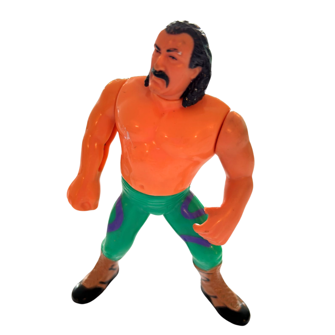 WWF Jake The Snake Roberts Complete Hasbro WWE Wrestling Series 1 working action