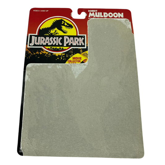 Jurassic park Robert Muldoon figure cardback, card Kenner