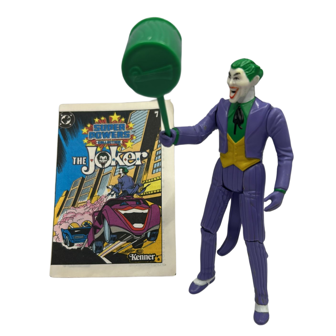 Super Powers Joker with working action & comic by Kenner original vintage 487