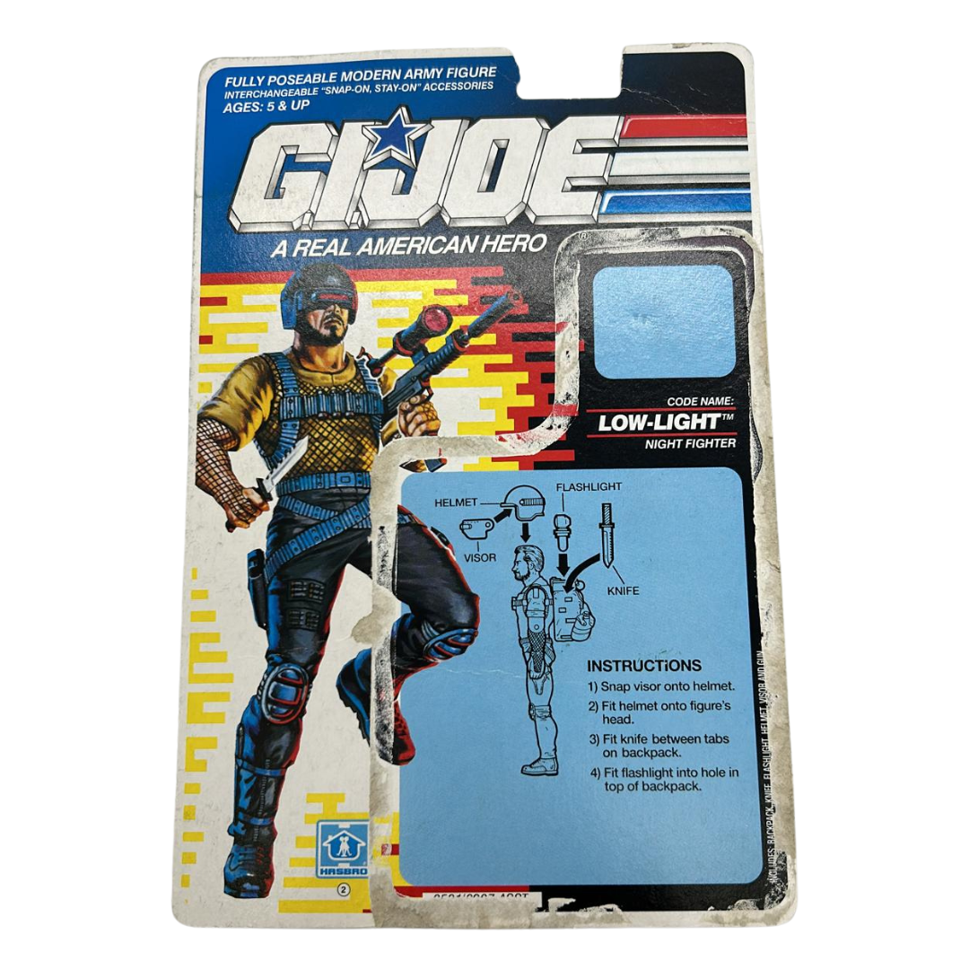 GI Joe Action Force Low Light V3 Night Fighter backing card cardback