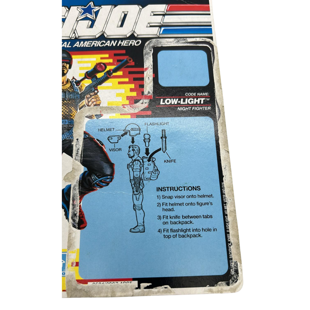 GI Joe Action Force Low Light V3 Night Fighter backing card cardback