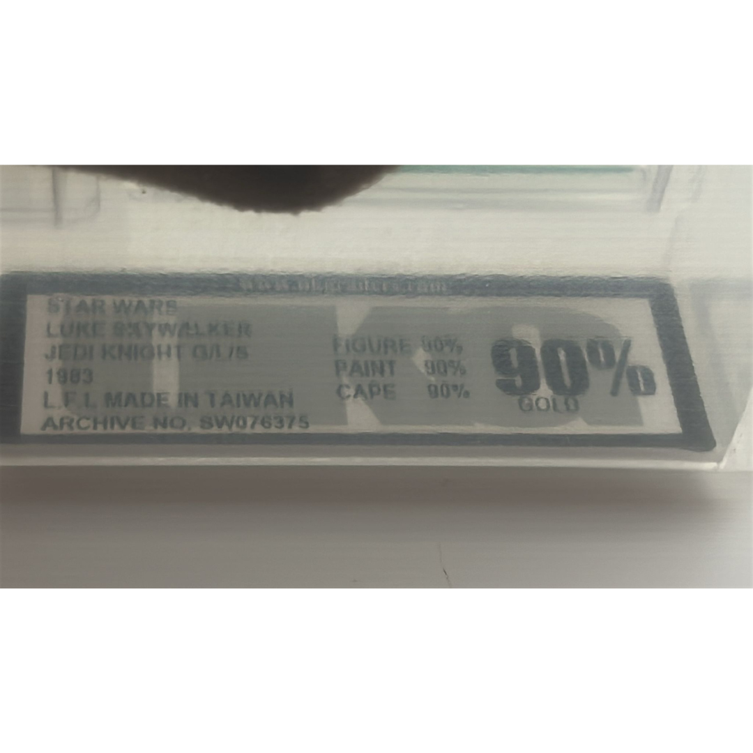 Vintage Star Wars Luke Skywalker Jedi Knight graded 90% UKG Taiwan