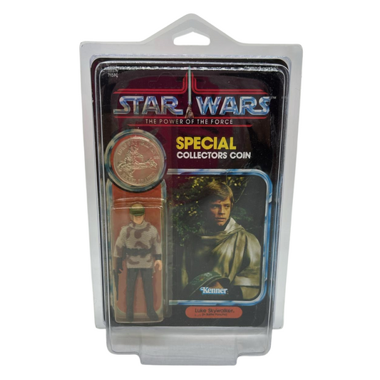 Vintage Star Wars Luke Skywalker Battle Poncho MOC with starcase last 17 POTF