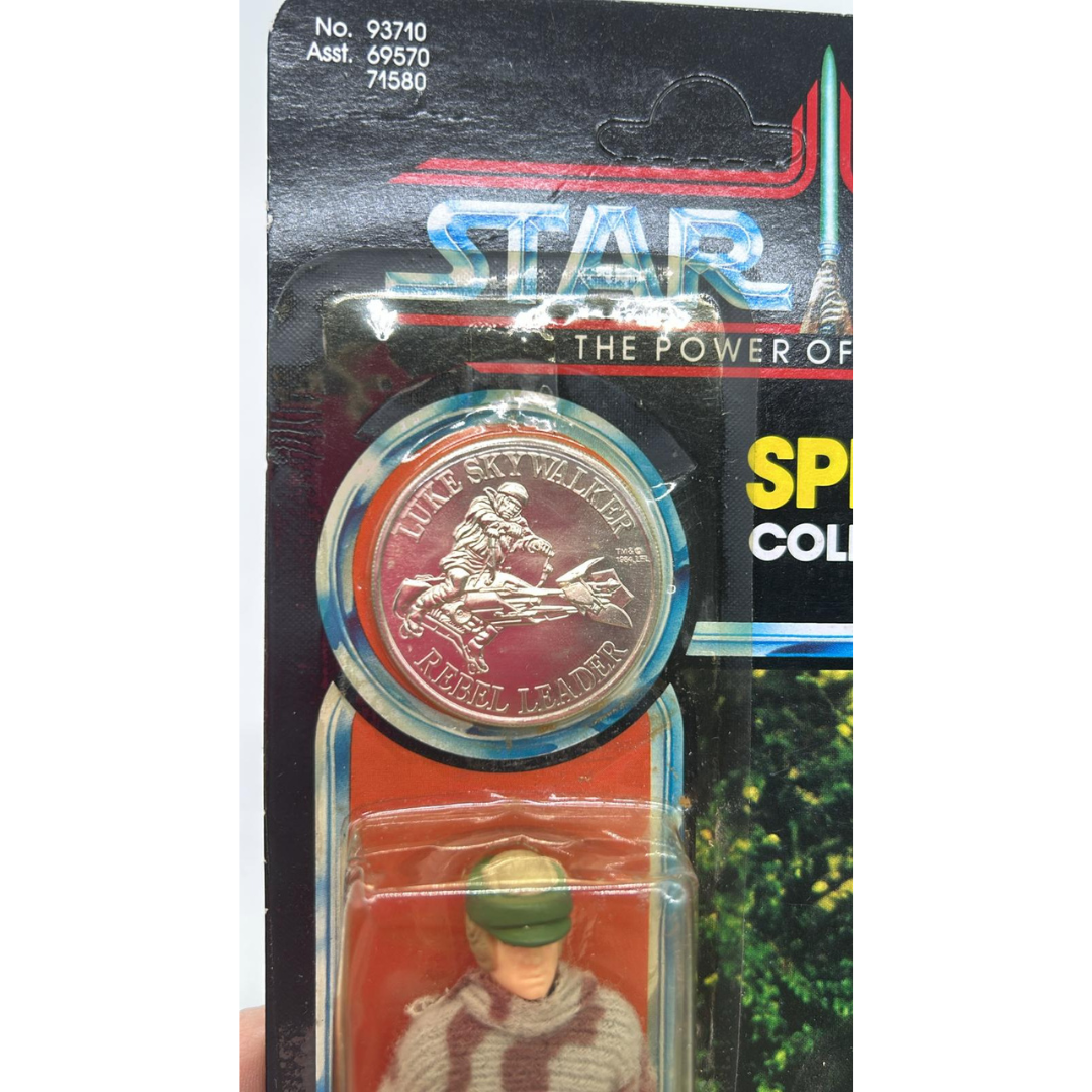 Vintage Star Wars Luke Skywalker Battle Poncho MOC with starcase last 17 POTF