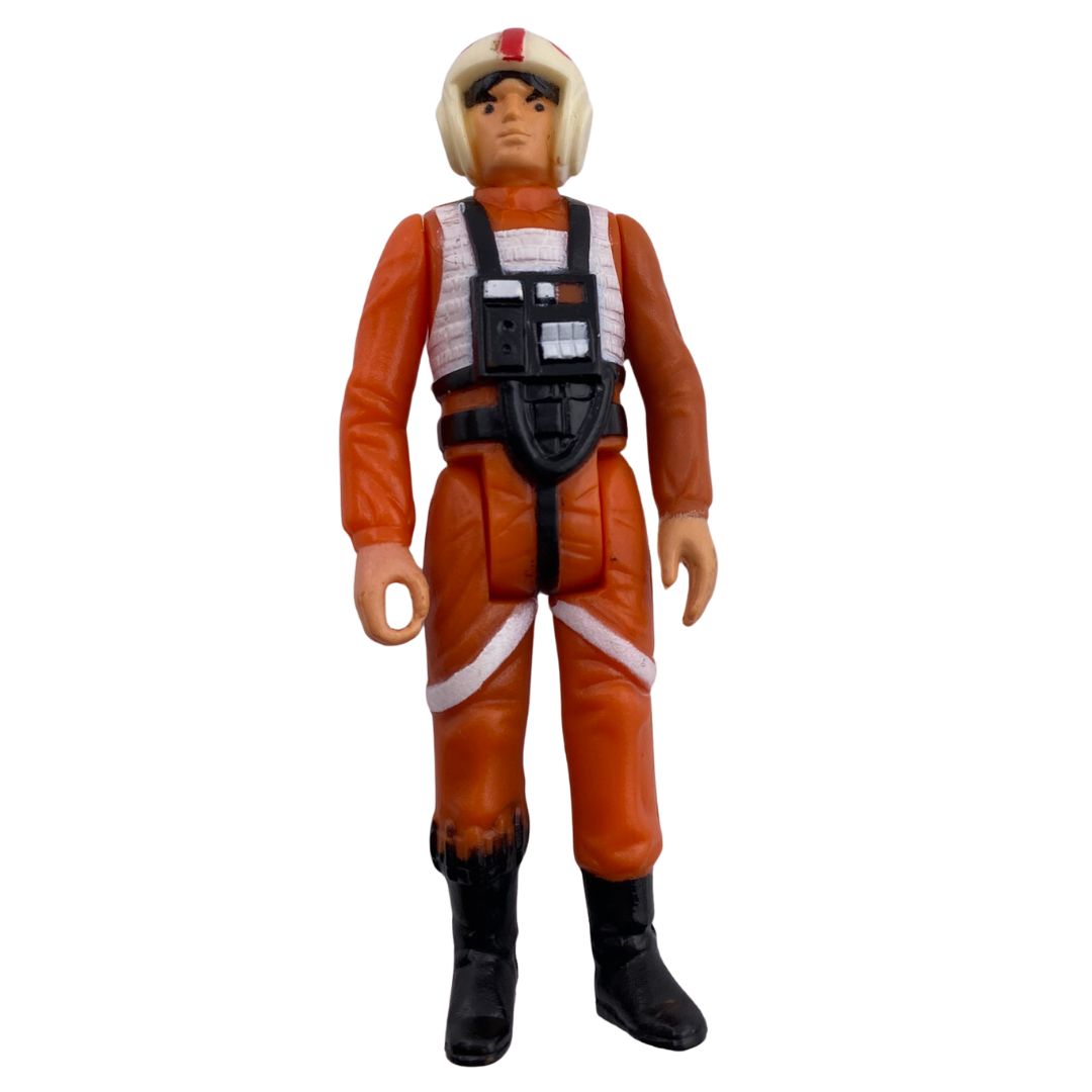 Vintage Star Wars Luke Skywalker X-Wing Pilot complete orig blaster China 418