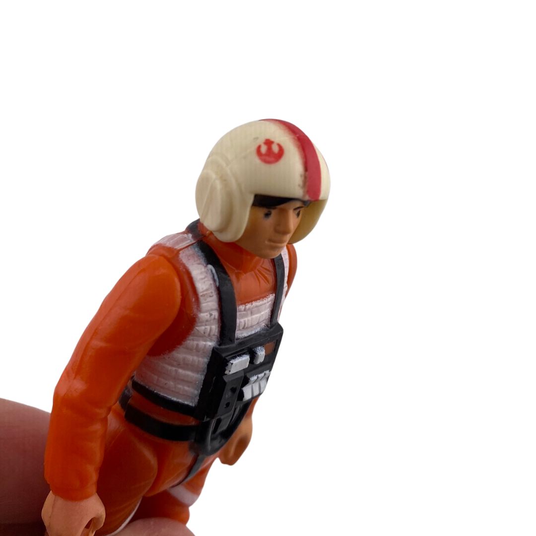 Vintage Star Wars Luke Skywalker X-Wing Pilot complete orig blaster China 418