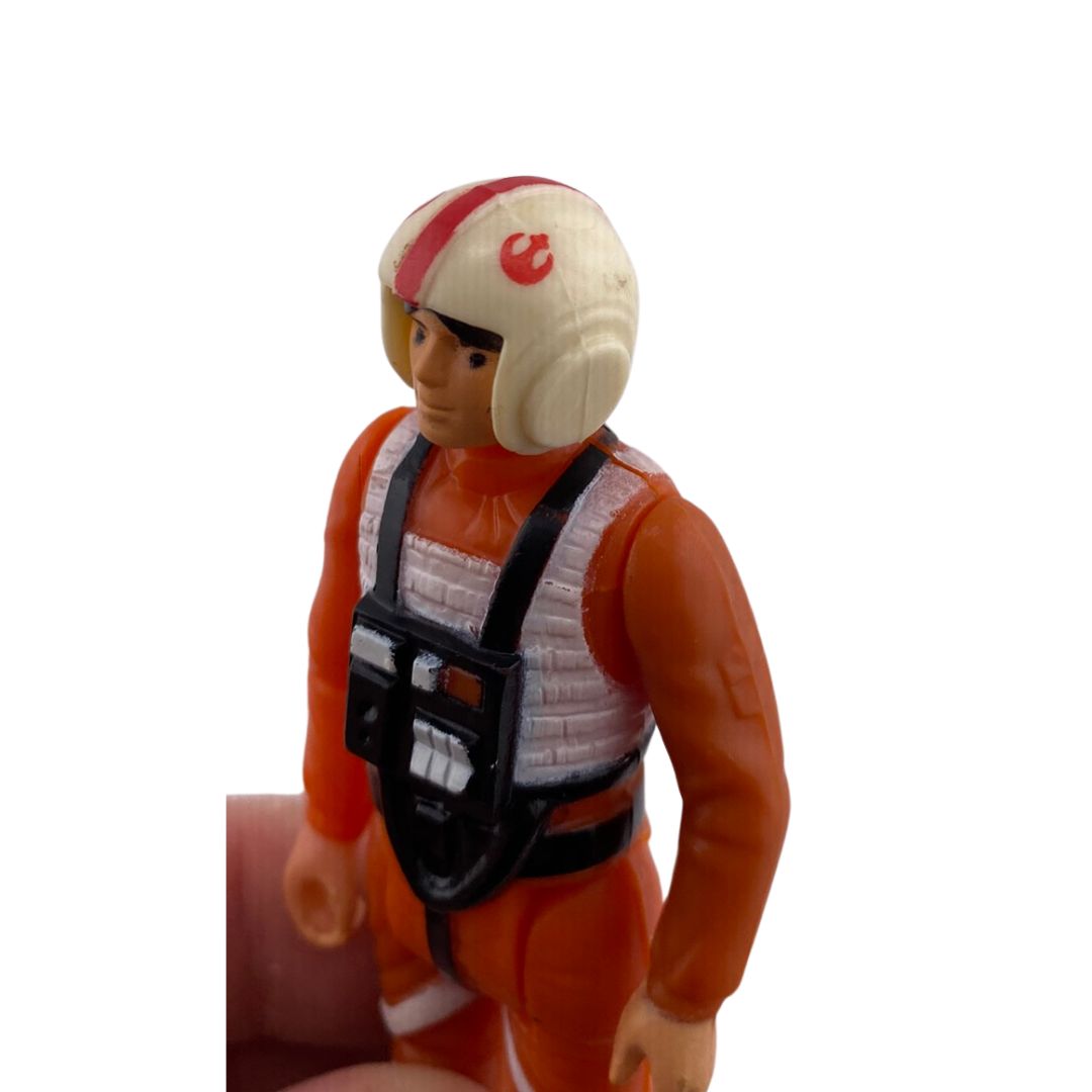 Vintage Star Wars Luke Skywalker X-Wing Pilot complete orig blaster China 418