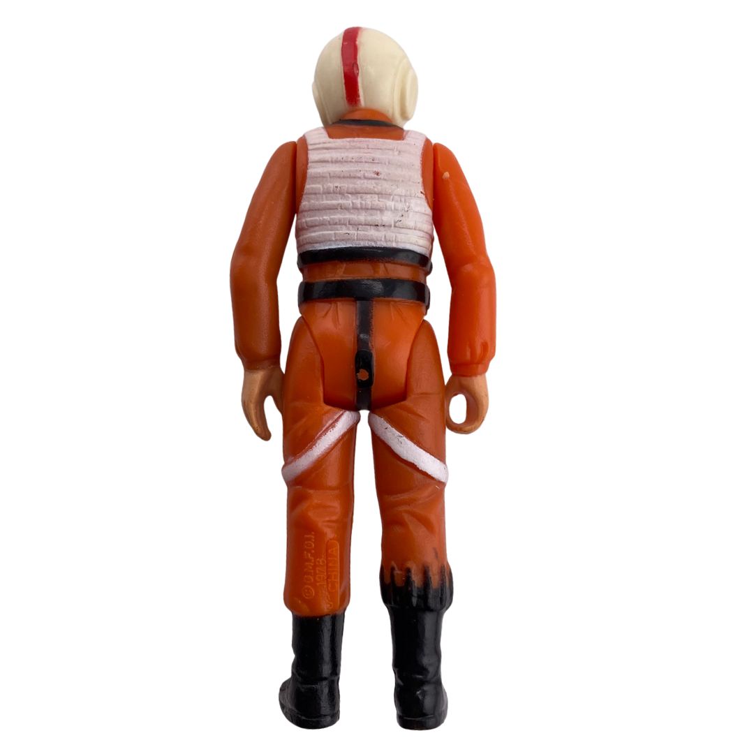 Vintage Star Wars Luke Skywalker X-Wing Pilot complete orig blaster China 418