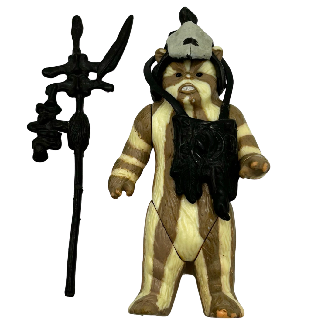 Vintage Star Wars Logray Ewok figure complete LFL 1983 Hong Kong 280