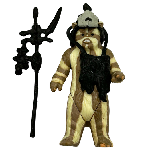 Vintage Star Wars Logray Ewok figure complete LFL 1983 Hong Kong 280