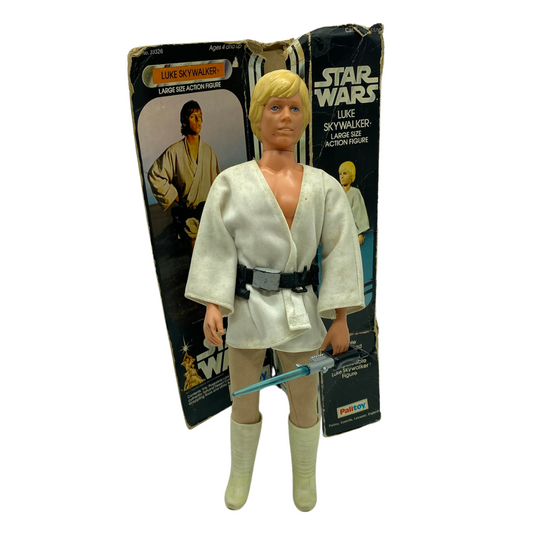 Vintage Star Wars Luke Skywalker large figure nr complete Palitoy box from 1978