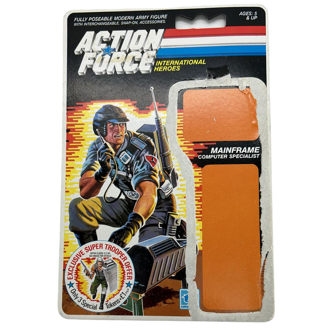 Action Force, GI Joe Mainframe figure cardback filecard