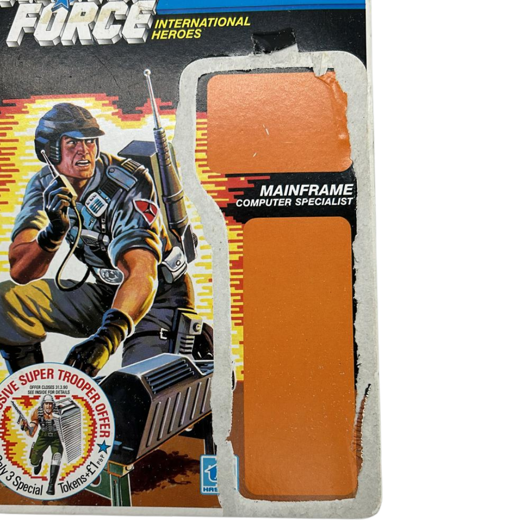 Action Force, GI Joe Mainframe figure cardback filecard