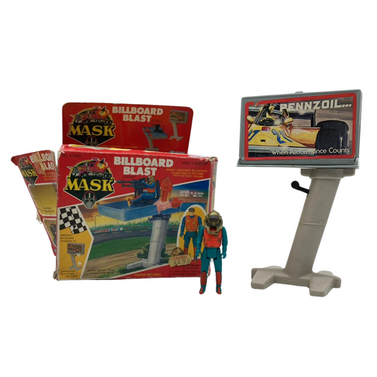 MASK, M.A.S.K. Billboard Blast complete with box & Dusty Hayes