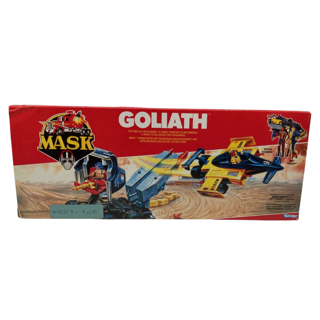 M.A.S.K. MASK Goliath complete, box & inserts, no instructions, Matt Trakker & Nevada Rushmore with masks