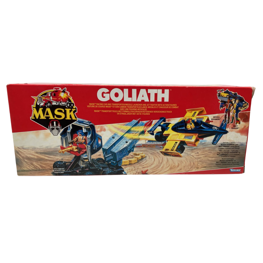 M.A.S.K. MASK Goliath complete, box & inserts, no instructions, Matt Trakker & Nevada Rushmore with masks