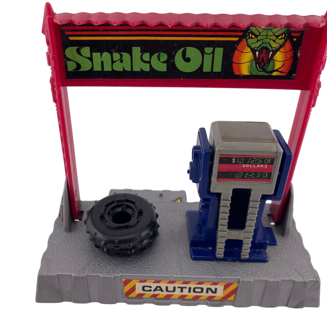 M.A.S.K. Pitstop Catapult with Sly Rax & two tyres near complete 267