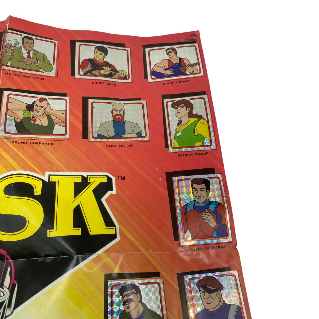 M.A.S.K. Complete original Panini sticker colelctors poster