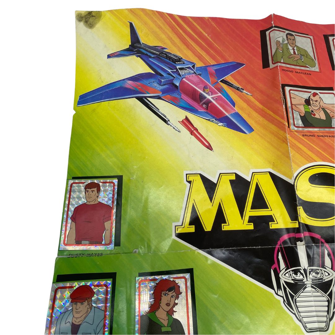 M.A.S.K. Complete original Panini sticker colelctors poster