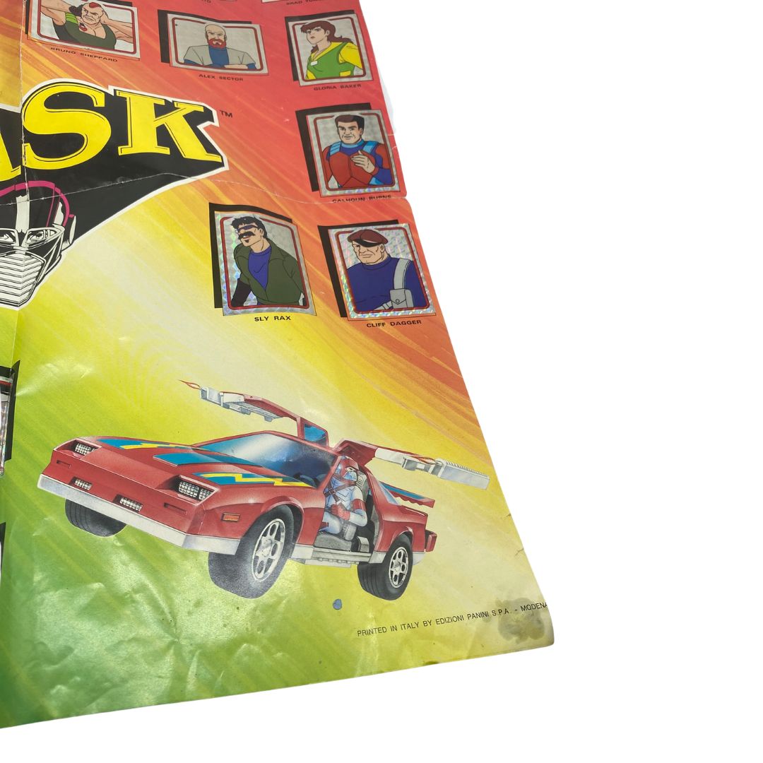 M.A.S.K. Complete original Panini sticker colelctors poster