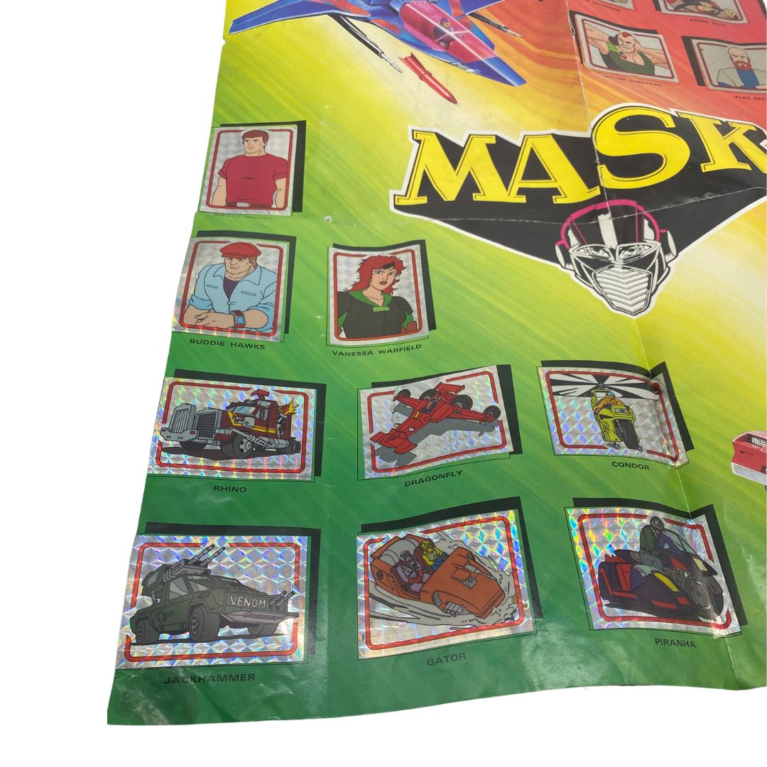 M.A.S.K. Complete original Panini sticker colelctors poster