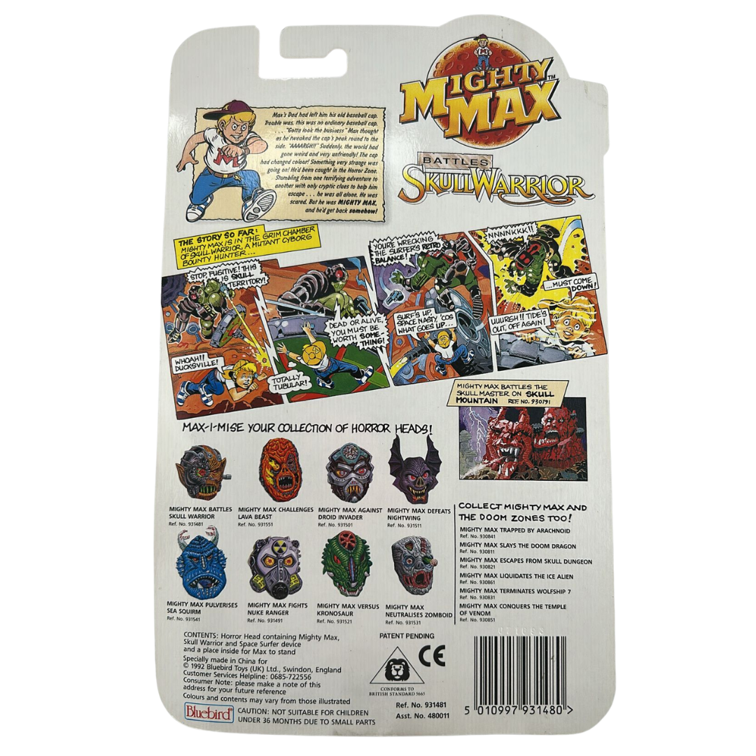 Mighty Max Battles Skull Warrior Horror Heads mint on card MOC on