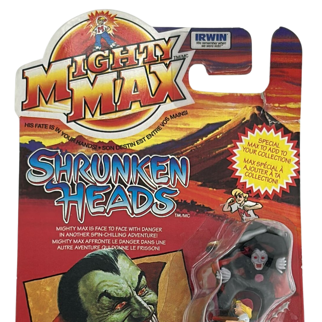 Mighty Max Vampyre / Vampire Shrunken Heads MOC on Candian card Irwin toys