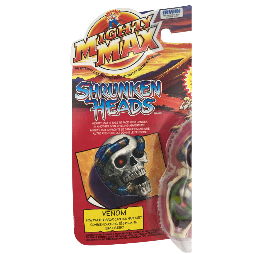 Mighty Max Venom Shrunken Heads MOC on Canadian card Irwin toys 142