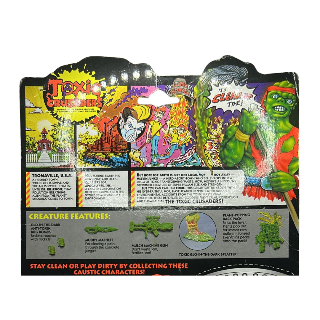 Toxic Crusaders Major Disaster cardback 1991 Playmates backing card 885