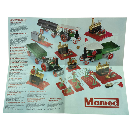Mamod toys fold out toy steam engine leaflet 112