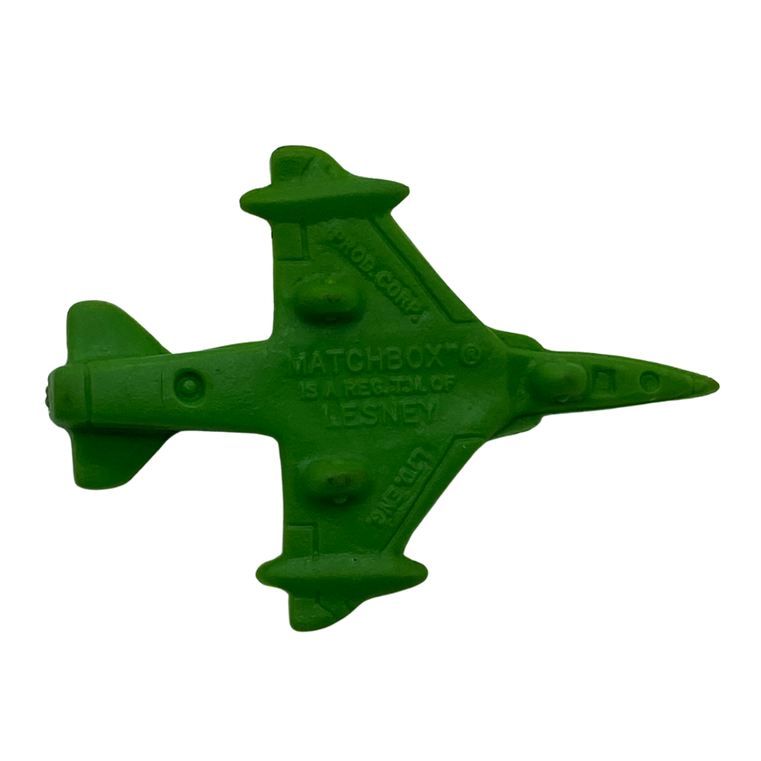 Matchbox Lesney Rubber Eraser Skyhawk Fighter Jet Green military plane 330