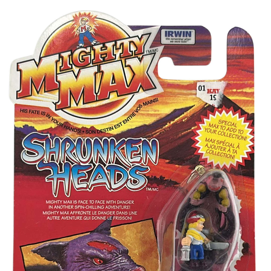 Mighty Max Rat Trap Shrunken Heads MOC on Canadian card Irwin toys