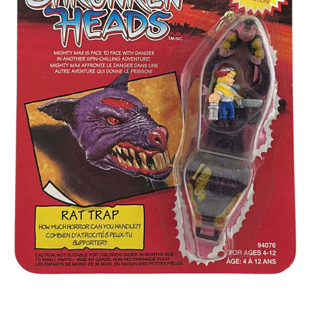 Mighty Max Rat Trap Shrunken Heads MOC on Canadian card Irwin toys