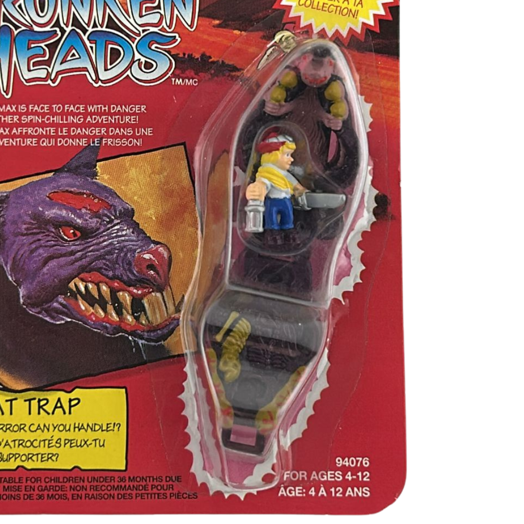 Mighty Max Rat Trap Shrunken Heads MOC on Canadian card Irwin toys