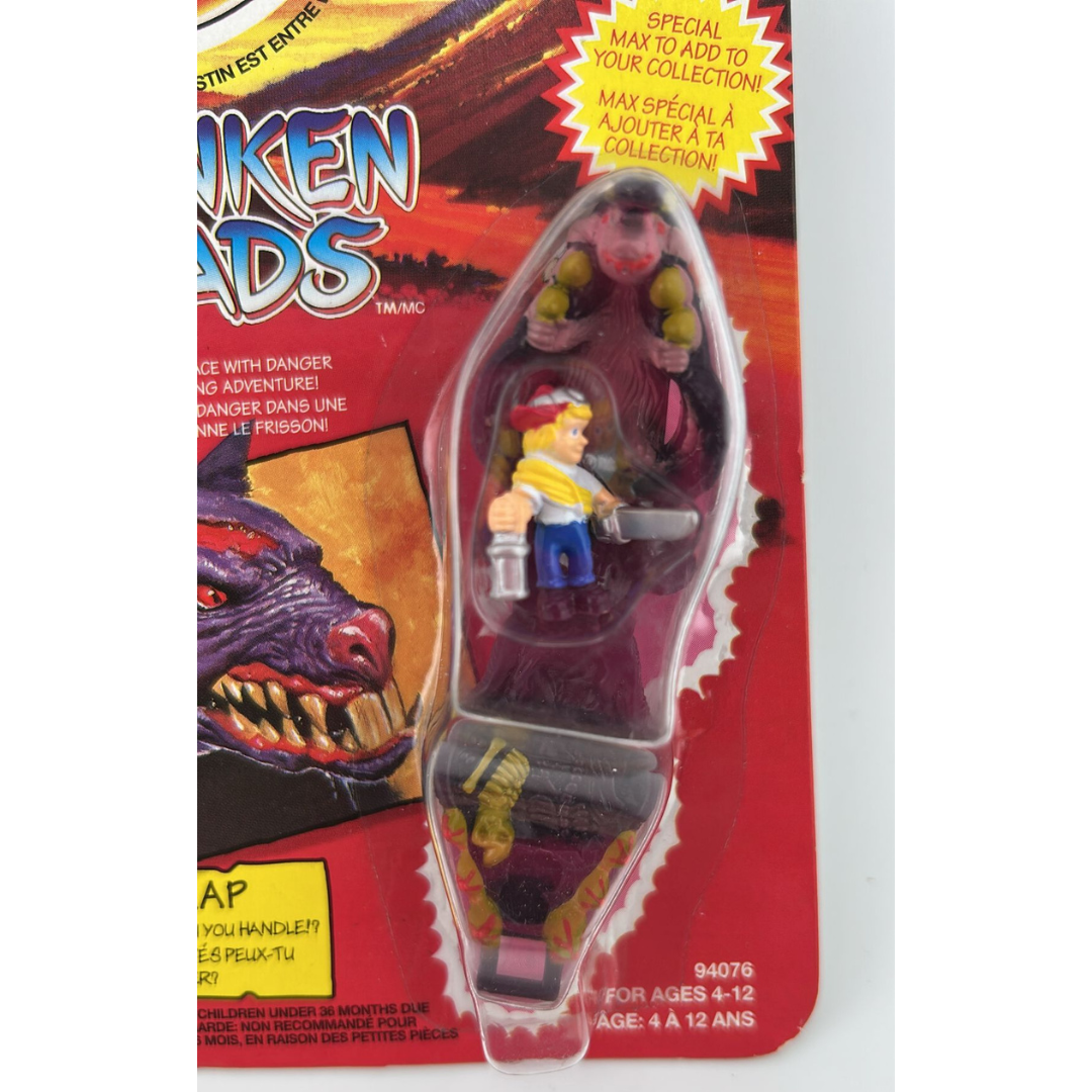 Mighty Max Rat Trap Shrunken Heads MOC on Canadian card Irwin toys